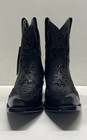Jb Dillon Reserve Black Leather Filigree Sequin Western Cowboy Boots Size 9b