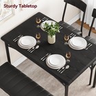Dining Table Set For 4 People Kitchen Table With Upholstered Chairs And Bench