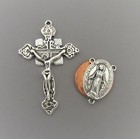 22 Pc Rosary Crucifixes 11 Crosses   11 Centers Rosaries Part Finish Silver New