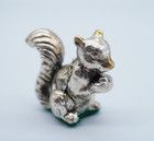 925 Sterling Silver Squirrel With Nut Miniature Figurine 16 Grams - F120