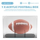 Football Display Case Acrylic Football Holder With Lid And Black Base Clear4440