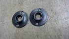 2 Antique Door Knob Backplates Escutcheon Round  Backplate Cast Iron  1 13 16 