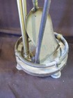 Old Vintage Metal Brass Fire Place Tools Set Tongs Shovel Poker Stand Firetools