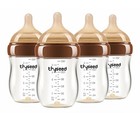 4 Pack Thyseed Anti-colic Glass Baby Bottles 5oz Wide Neck Extra Slow Flow