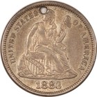 1884 Seated Dime Love Token  d  - High Grade   Lovely 