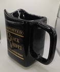 Canadian Whisky Black Velvet Ceramic Water Pitcher Vintage Advertising Barware