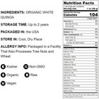 Organic Royal White Quinoa - Non-gmo  Kosher  Raw  Vegan - By Food To Live