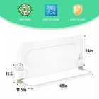Upgogo Folding Bed Rail For Toddlers baby Bed Rail Guard With Reinforced Anch   