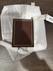 Coach Brown Leather Note Book Bag Charm Keychain