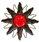 2 Sun Face Metal   Glass Suncatchers Celestial Wall Art Garden Balcony Decor 10 