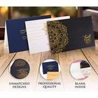 60 Thank You Gold Black White Blue Designed Envelopes Notes Cards Bulk Set 4x6 