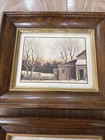 Vtg Pair Solid Wood Picture Frames Deep Set Od 11x13    Barn Scene Gallery Wall