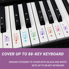 Qmg Piano Stickers For Keys colorful Piano Keyboard Stickers For 49 61 76 88 Key