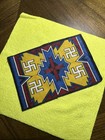 Vintage Navajo Whirling Log Tobacco Cigarette Rug Design Felt Flannel 8 5x6         