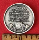 1972 Wild Mustang  Sterling Silver Medal 34g  Nice Condition  By Longines