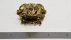 Jeweled Green Frog Trinket Hinged Metal Enameled Box