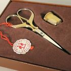 Robert Klass Solingen Stork Scissors With Thimble Gold Plated Gift Set Germany