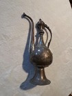 Large Middle Eastern 19  Tall Silver-plated Copper Ewer Water Pitcher Jug Tea