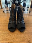 Journee Collection Samara Stiletto Peep Toe Booties In Black Size 8 5 W Euc