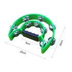 Double Row Handheld Tambourine Metal  Hand Held  Musical U8s6