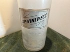 Antique Hand Blown Apothecary pharmacy Bottle Under Glass Label Sp  Vini Rect