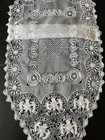 Antique  Linens- Circa 1900  Rare Nanduti Or Tenerife Lace Table Runner