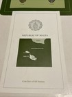 Coin Sets Of All Nations Malta  Republic Of With Card 1986 Rare Boat Theme  1