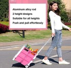 Collapsible Rolling Utility Cart 65l Foldable Wheeled Crate Portable Storage