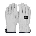White Driver Work Gloves Un-lined Soft Leather Lorry Drivers Safety