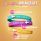 120pcs Christian Rubber Bracelets Bulk Bible Verse Cross Scripture Silicone W   