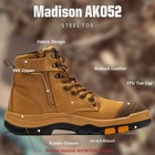 Rockrooster 6   Men s Wide Steel Toe Work Boots Eh Shoe Rubber Outsole Toe Cap