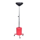 5gallon Telescopic Funnel Dolly  Waste Oil Drain Pan Portable  Adjustable Height