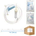 50pcs 96  Long Iv Veterinary Two Dual Injection Port Infusion Set Administration