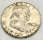 1961 D Franklin Half Dollar Au bu You Grade It  90  Silver Free Ship 
