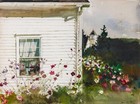 Andrew Wyeth Around The Corner Vintage Art Print Antique Painting