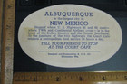 Travel Label   Decal Luggage 1930 s 1940 s Albuquerque New Mexico Court Cafe 66
