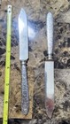 Lot Of 2 Antique C1880s Embossed Leafy Designed Silverplated Fruit Knives             