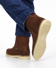 Genuine Cowhide Leather Work Men Boots     Durable Rubber Sole Handcrafted