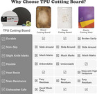 Zvp Thick Silicone Tpu Flexible Rubber Cutting Board Mats For Kitchen  2-pack 