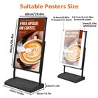 60x90cm Poster Stand Floor Standing Sign Holder W water-filled Pedestal Wheel