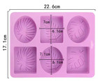 6 Cavity Silicone 3d Leaf Soap Bar Mold Soap Making Supplies