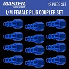12 Pc Master Elite Industrial I   M Type Plug Fittings Set  1 4  Npt Female