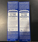  2  Dr  Bronner   s All-one Toothpaste Peppermint Fluoride-free 5oz - Exp 03 2028
