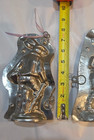 German Tin Chocolate Mold  420 Anthropomorphic Dressed Rabbit Riding Scooter