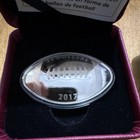 Canada 2017  25 Silver Commemorative Football Shaped Curved Coin