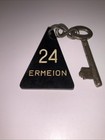 Vintage    ermeion    Key Fob  24 W  Metal Key     Retro Hotel motel Tag Rare 