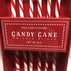 Vintage Williams Sonoma Set Of 6 Glass Candy Cane Swizzle Sticks 2003 Barware
