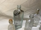 Antique   Vintage Flask square Bottles Bottle Dig Vintage Glass Bottles