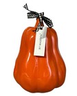Rae Dunn Fly Orange Gourd Ceramic Pumpkin Birdhouse By Magenta New