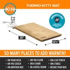 Heated Cat Bed Pad For Indoor Cats  Thermo-kitty Mat Calming Warm Pet Heating   